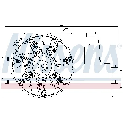 Ventilator, hlađenje motora NISSENS NIS 85078 IC-A3AA0C