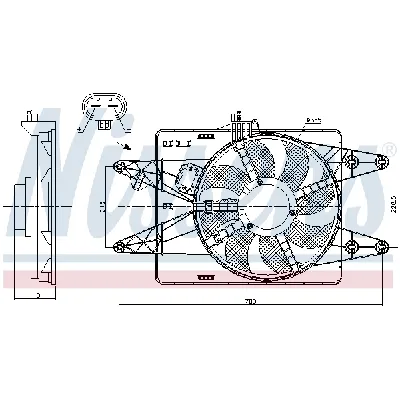 Ventilator, hlađenje motora NISSENS NIS 85133 IC-A3AA40