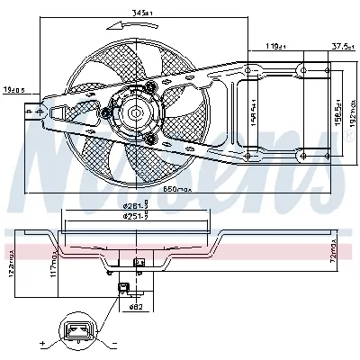 Ventilator, hlađenje motora NISSENS NIS 85134 IC-A3AA41