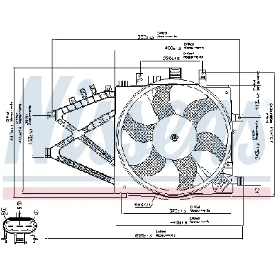 Ventilator, hlađenje motora NISSENS NIS 85190 IC-A3AA70