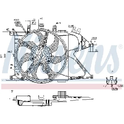 Ventilator, hlađenje motora NISSENS NIS 85195 IC-AFE4E4