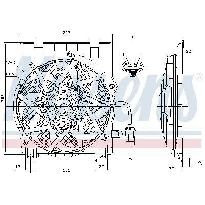 Ventilator, hlađenje motora NISSENS NIS 85197 IC-A3AA74