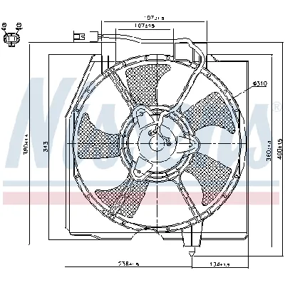 Ventilator, hlađenje motora NISSENS NIS 85224 IC-A3AA8A