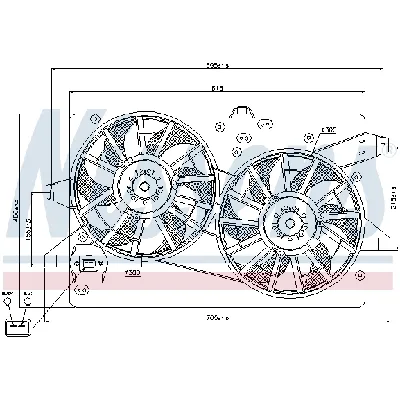 Ventilator, hlađenje motora NISSENS NIS 85228 IC-A96000