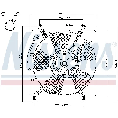 Ventilator, hlađenje motora NISSENS NIS 85241 IC-A3AA99