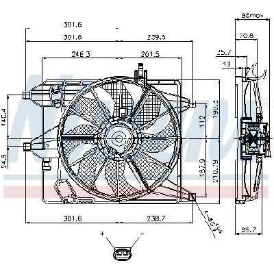 Ventilator, hlađenje motora NISSENS NIS 85252 IC-A3AAA4