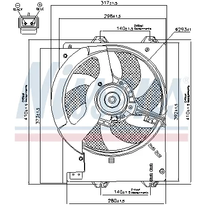 Ventilator, hlađenje motora NISSENS NIS 85267 IC-A3AAB3