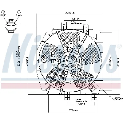 Ventilator, hlađenje motora NISSENS NIS 85274 IC-A3AABA