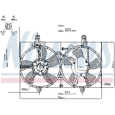 Ventilator, hlađenje motora NISSENS NIS 85280 IC-A3AAC0