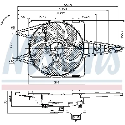 Ventilator, hlađenje motora NISSENS NIS 85341 IC-A95FFC