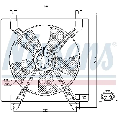 Ventilator, hlađenje motora NISSENS NIS 85355 IC-B8BEAA