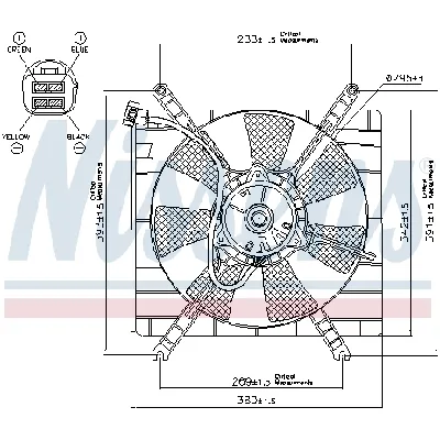 Ventilator, hlađenje motora NISSENS NIS 85414 IC-A95FC9