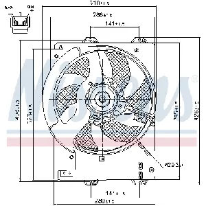 Ventilator, hlađenje motora NISSENS NIS 85444 IC-A95FAC