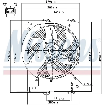 Ventilator, hlađenje motora NISSENS NIS 85444 IC-A95FAC