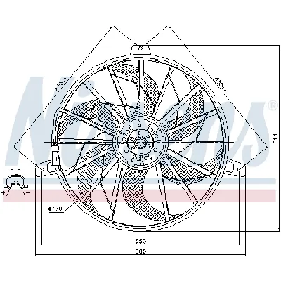 Ventilator, hlađenje motora NISSENS NIS 85512 IC-A95F71