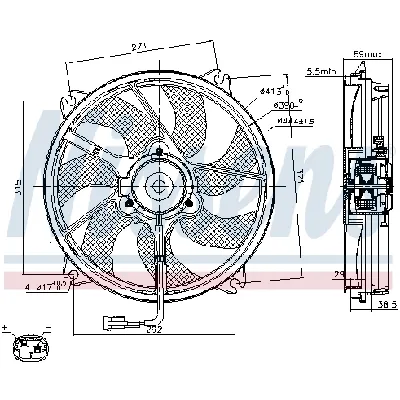 Ventilator, hlađenje motora NISSENS NIS 85606 IC-A95F3F