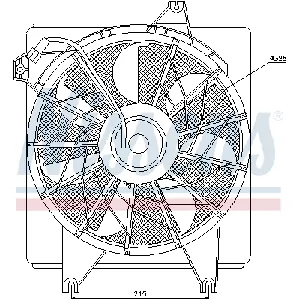 Ventilator, hlađenje motora NISSENS NIS 85622 IC-AFE498