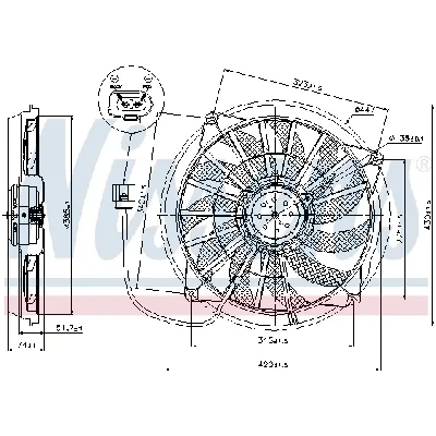 Ventilator, hlađenje motora NISSENS NIS 85637 IC-D45FB4