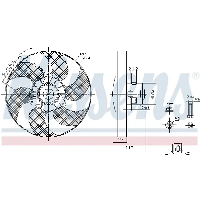 Ventilator, hlađenje motora NISSENS NIS 85658 IC-D45FB7