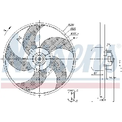 Ventilator, hlađenje motora NISSENS NIS 85668 IC-D45FA4