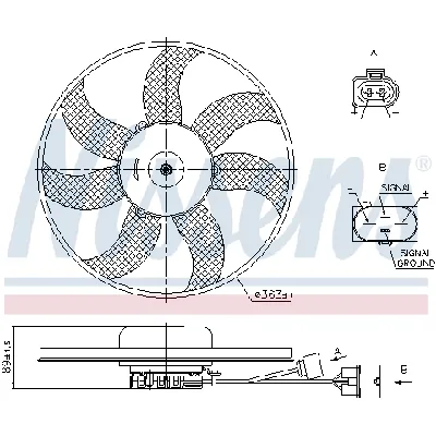 Ventilator, hlađenje motora NISSENS NIS 85678 IC-G0P17M