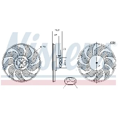 Ventilator, hlađenje motora NISSENS NIS 85704 IC-E39B49