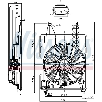 Ventilator, hlađenje motora NISSENS NIS 85706 IC-D45FBE