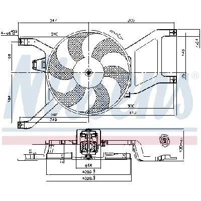 Ventilator, hlađenje motora NISSENS NIS 85714 IC-E73CFF