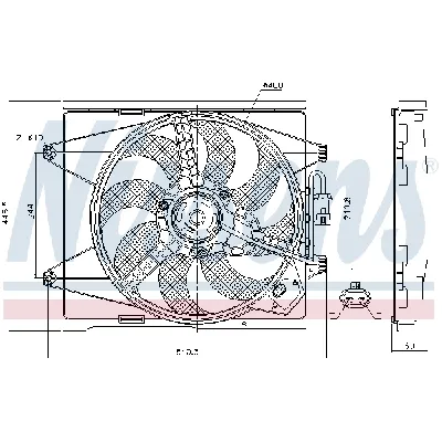 Ventilator, hlađenje motora NISSENS NIS 85744 IC-EBB278