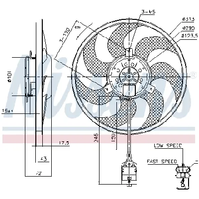 Ventilator, hlađenje motora NISSENS NIS 85754 IC-D851C4