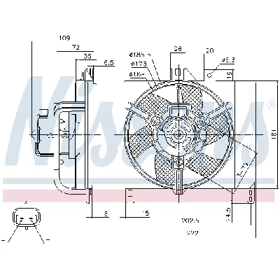 Ventilator, hlađenje motora NISSENS NIS 85765 IC-D851D7