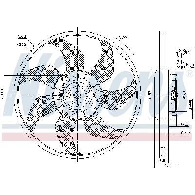 Ventilator, hlađenje motora NISSENS NIS 85776 IC-D8F175