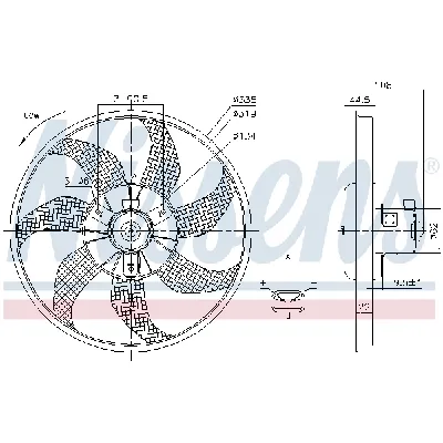 Ventilator, hlađenje motora NISSENS NIS 85781 IC-DA5A88