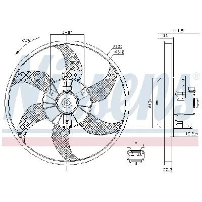 Ventilator, hlađenje motora NISSENS NIS 85782 IC-DA5A89