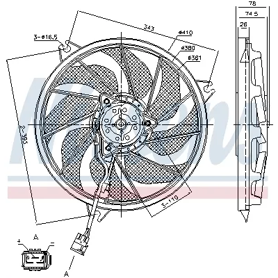 Ventilator, hlađenje motora NISSENS NIS 85787 IC-D851C8