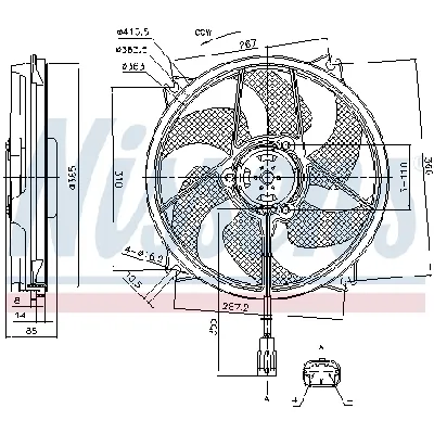 Ventilator, hlađenje motora NISSENS NIS 85788 IC-D851C9