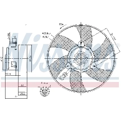 Ventilator, hlađenje motora NISSENS NIS 85799 IC-DA5A8B