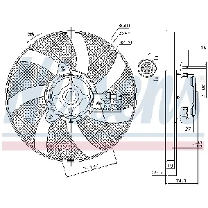 Ventilator, hlađenje motora NISSENS NIS 85800 IC-D851CF