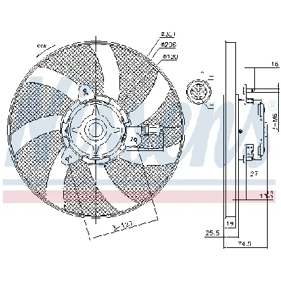 Ventilator, hlađenje motora NISSENS NIS 85800 IC-D851CF