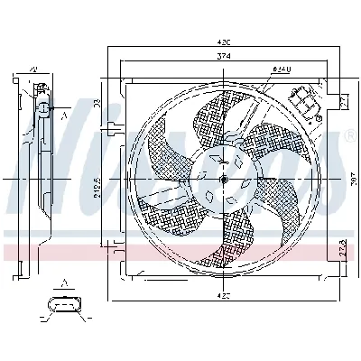 Ventilator, hlađenje motora NISSENS NIS 85868 IC-DED9A9