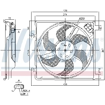 Ventilator, hlađenje motora NISSENS NIS 85869 IC-DED9AA