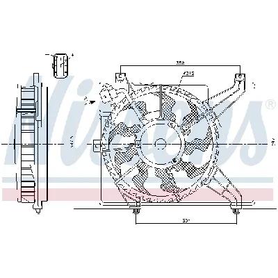 Ventilator, hlađenje motora NISSENS NIS 85893 IC-E3B298