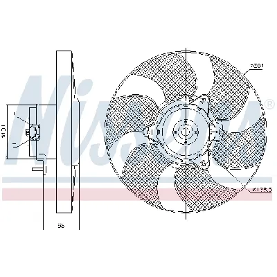 Ventilator, hlađenje motora NISSENS NIS 85900 IC-E4AA7E