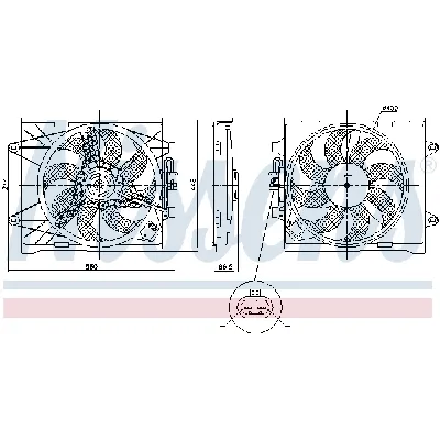 Ventilator, hlađenje motora NISSENS NIS 85921 IC-G0K948