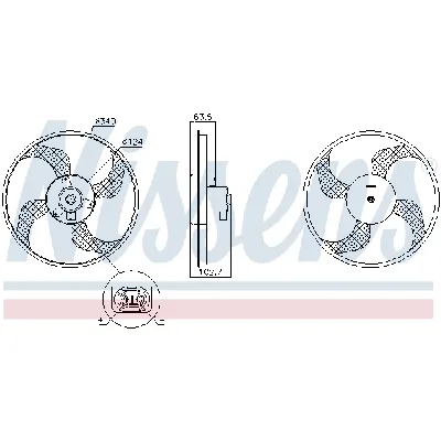 Ventilator, hlađenje motora NISSENS NIS 85928 IC-G07ROW