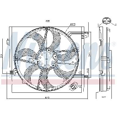 Ventilator, hlađenje motora NISSENS NIS 85935 IC-G04TGS