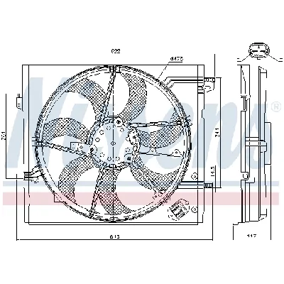 Ventilator, hlađenje motora NISSENS NIS 85946 IC-G05IVT