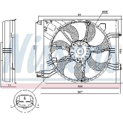 Ventilator, hlađenje motora NISSENS NIS 85948 IC-G07ROX