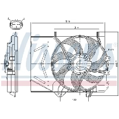 Ventilator, hlađenje motora NISSENS NIS 85986 IC-E3B29B