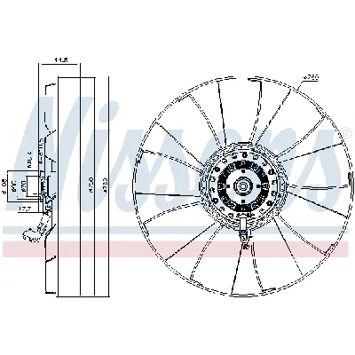 Ventilator, hlađenje motora NISSENS NIS 86232 IC-G0Q9JY